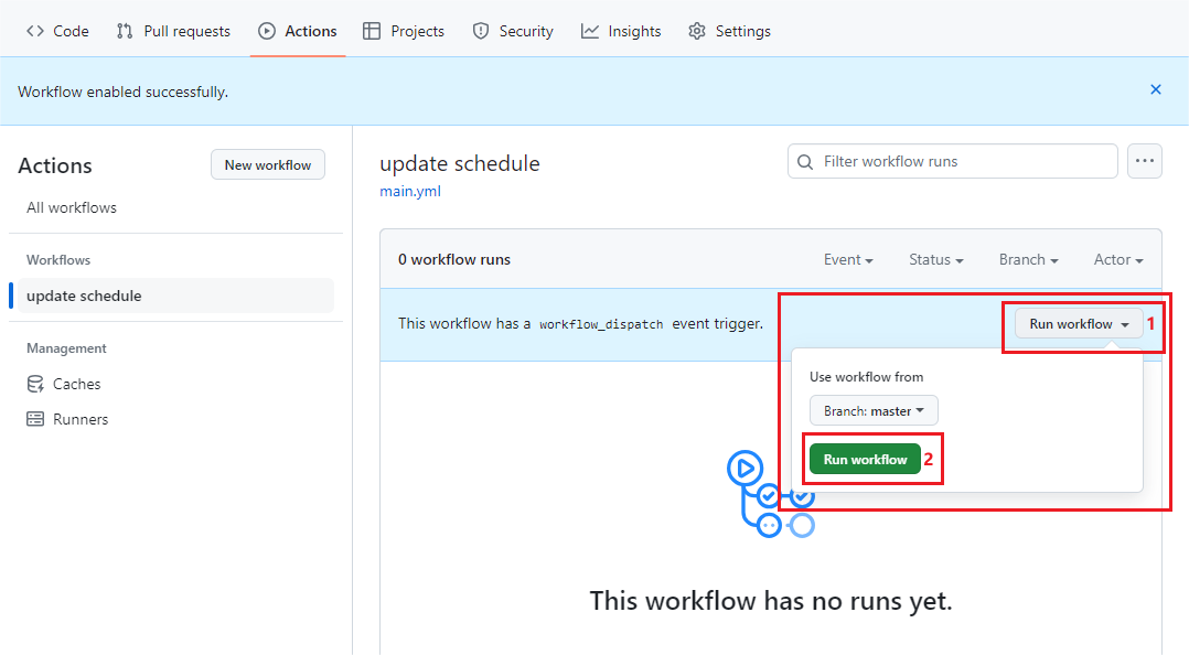 运行Workflow 运行Workflow